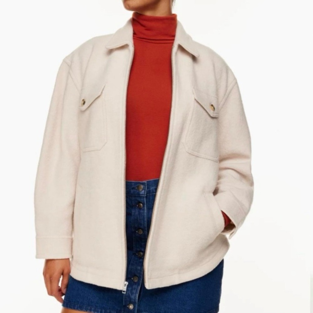 Aritzia Wilfred Heartland Jacket, Heather Bone, XS
